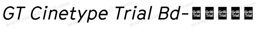 GT Cinetype Trial Bd字体转换